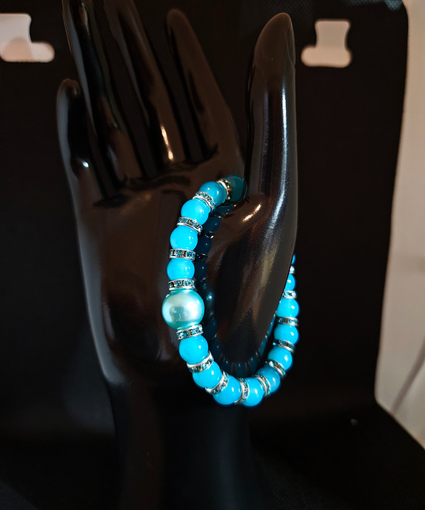 Turquoise Beaded Bracelet – Vibrant Blue Handmade Jewelry