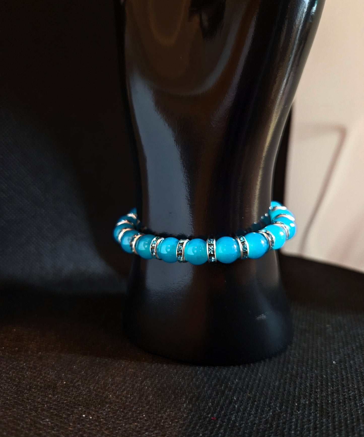 Turquoise Beaded Bracelet – Vibrant Blue Handmade Jewelry